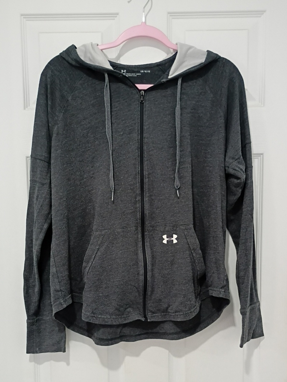 Under Armour Women’s Dark Charcoal Grey Full-Zip Hoodie